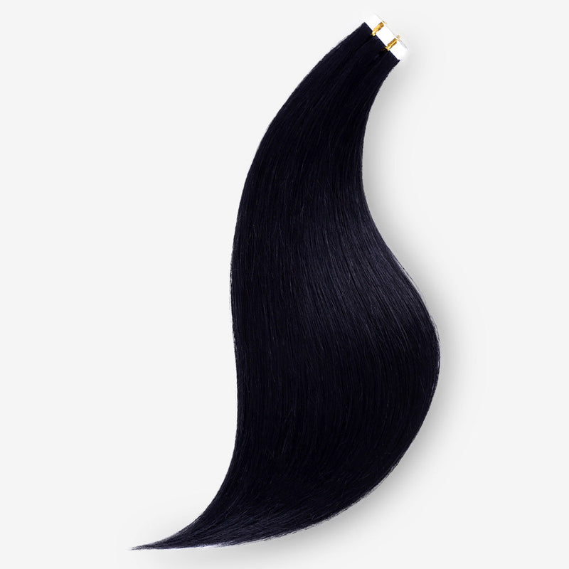 jet black tape in hair extensions
